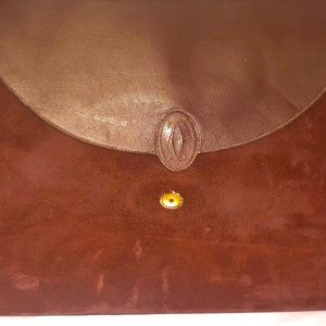 Vintage (A Little Beat Up) Cartier Large Clutch with Partial Suede Front